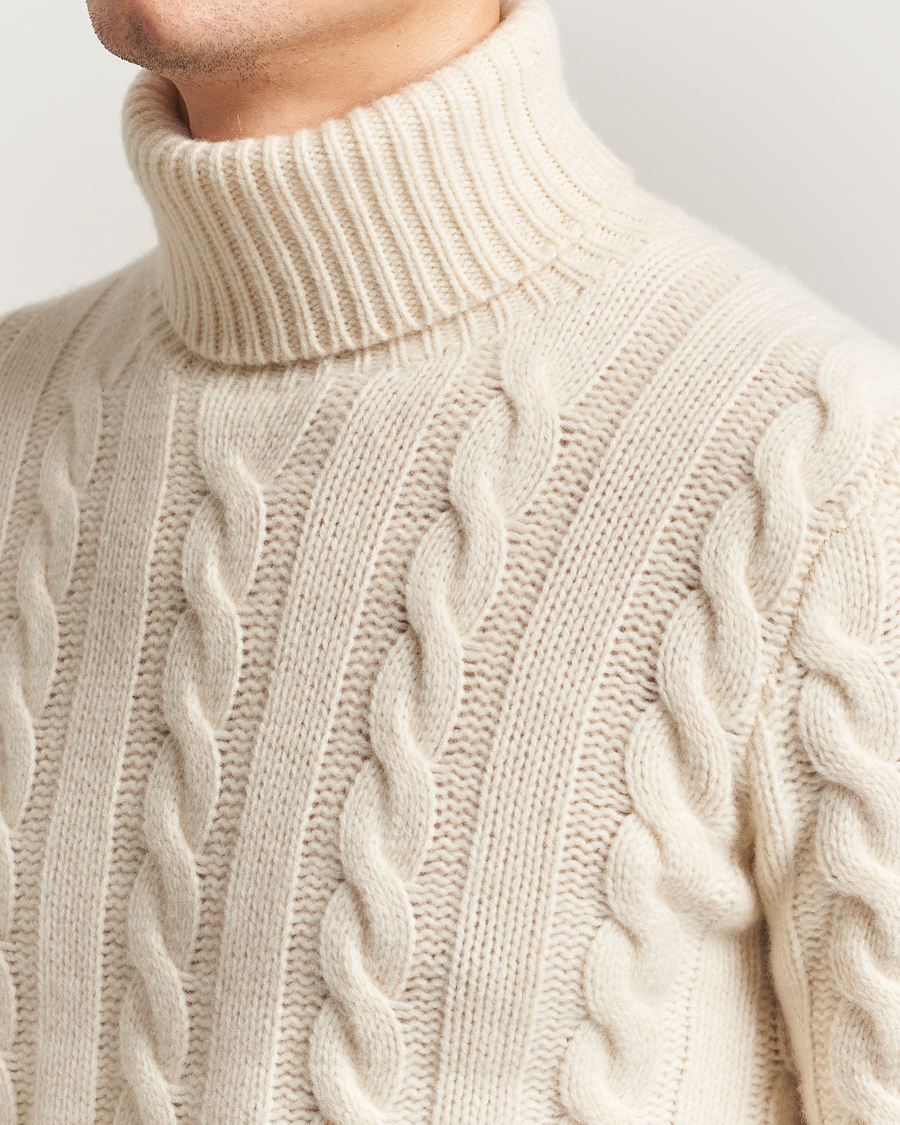 Heren | Truien | Polo Ralph Lauren | Wool/Cashmere Cable Rollneck Andover Cream