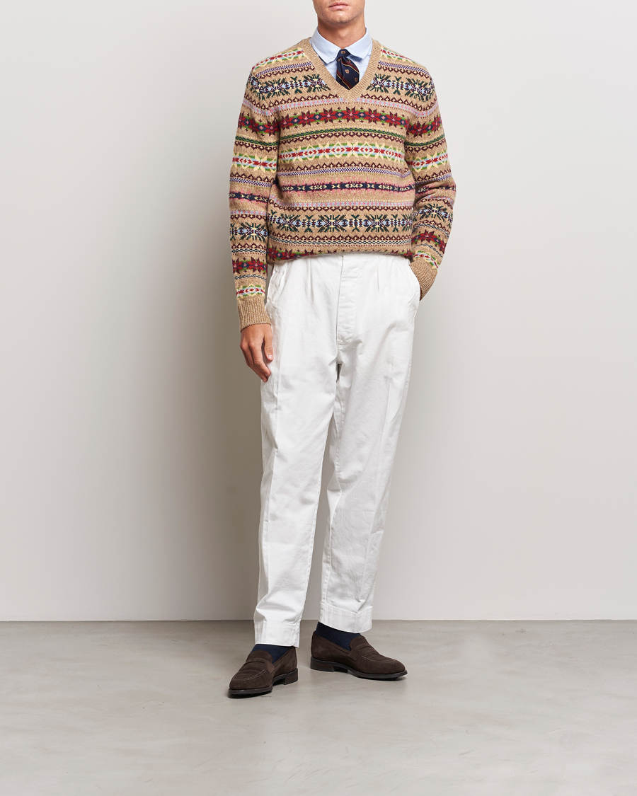 Homme | Pulls Et Tricots | Polo Ralph Lauren | Wool Knitted Fairisle Sweater Camel Combo