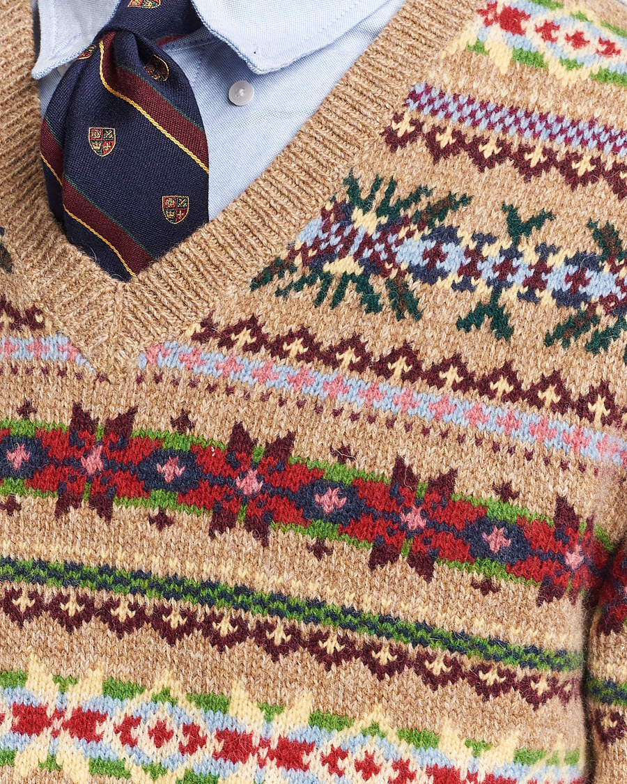 Homme | Pulls Et Tricots | Polo Ralph Lauren | Wool Knitted Fairisle Sweater Camel Combo