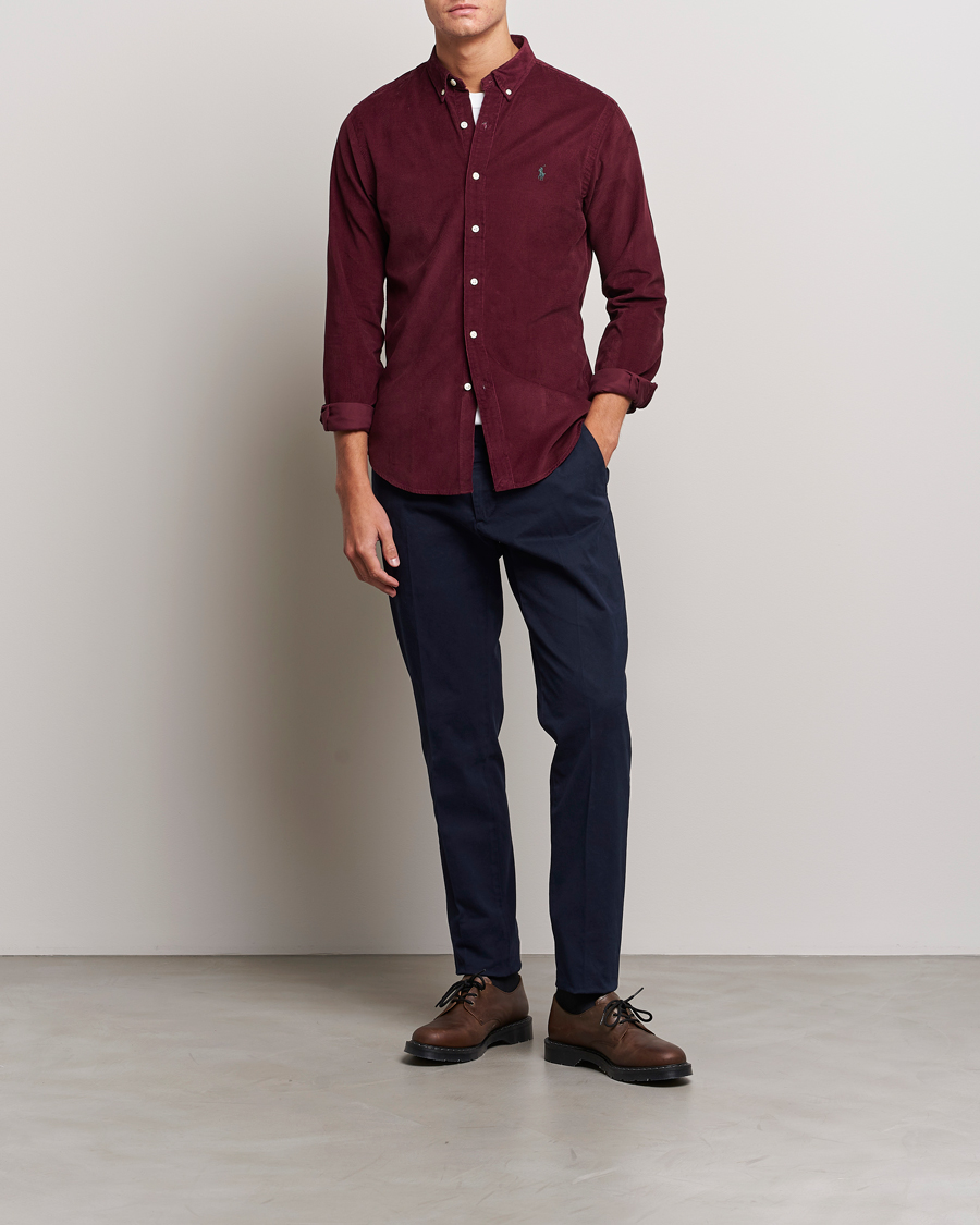 Homme | Chemises | Polo Ralph Lauren | Slim Fit Corduroy Shirt Harvard Wine