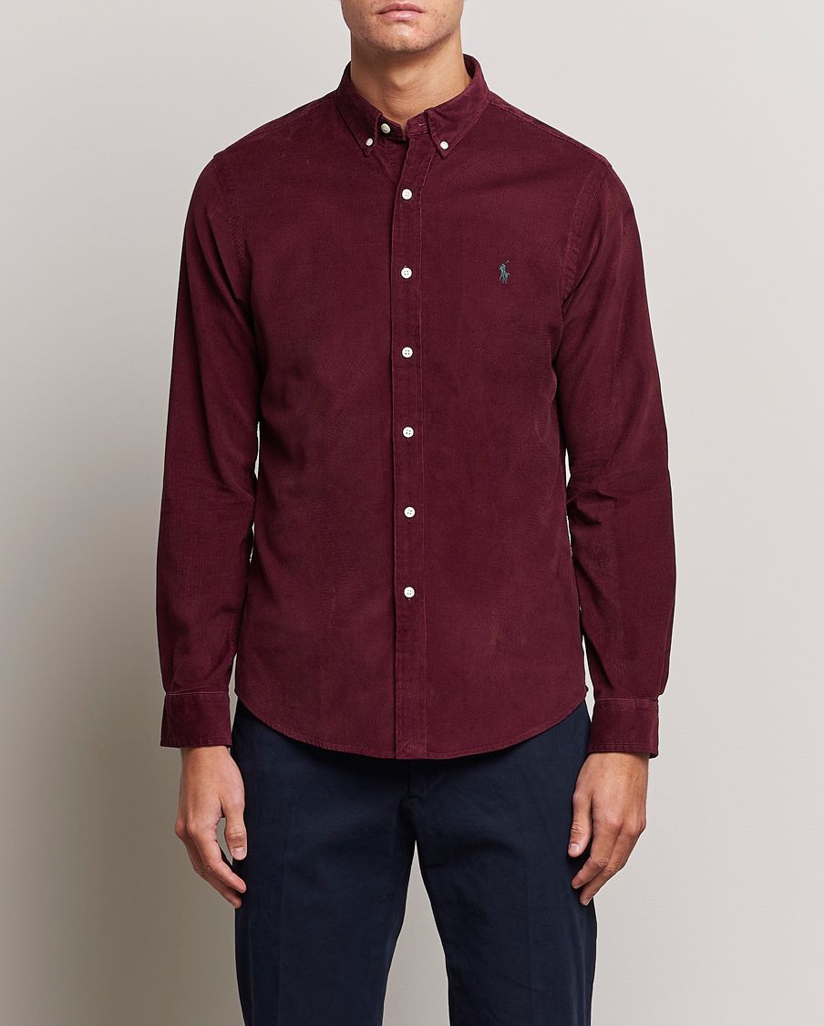 Homme | Chemises | Polo Ralph Lauren | Slim Fit Corduroy Shirt Harvard Wine