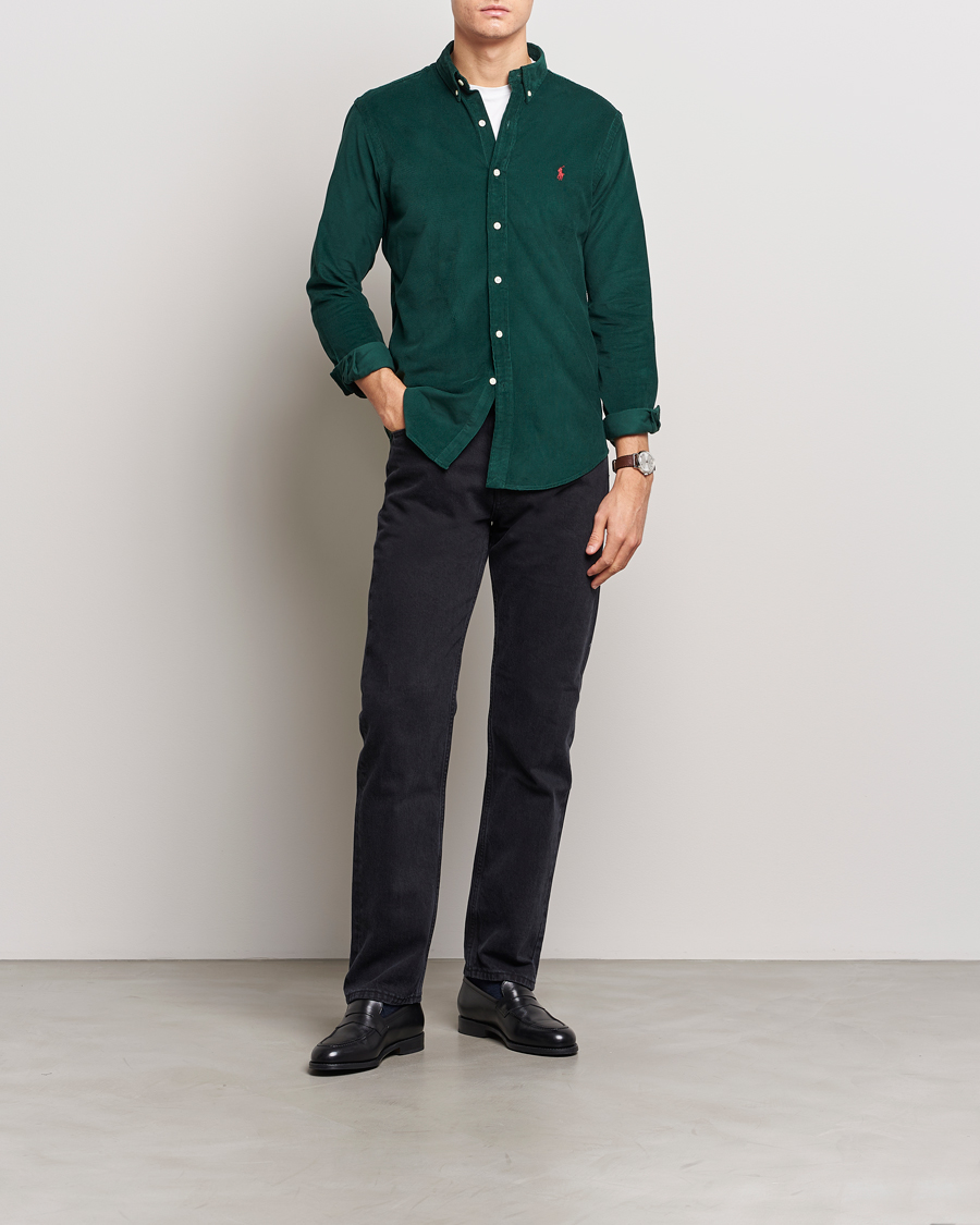 Heren | Overhemden | Polo Ralph Lauren | Slim Fit Corduroy Shirt Hunt Club Green