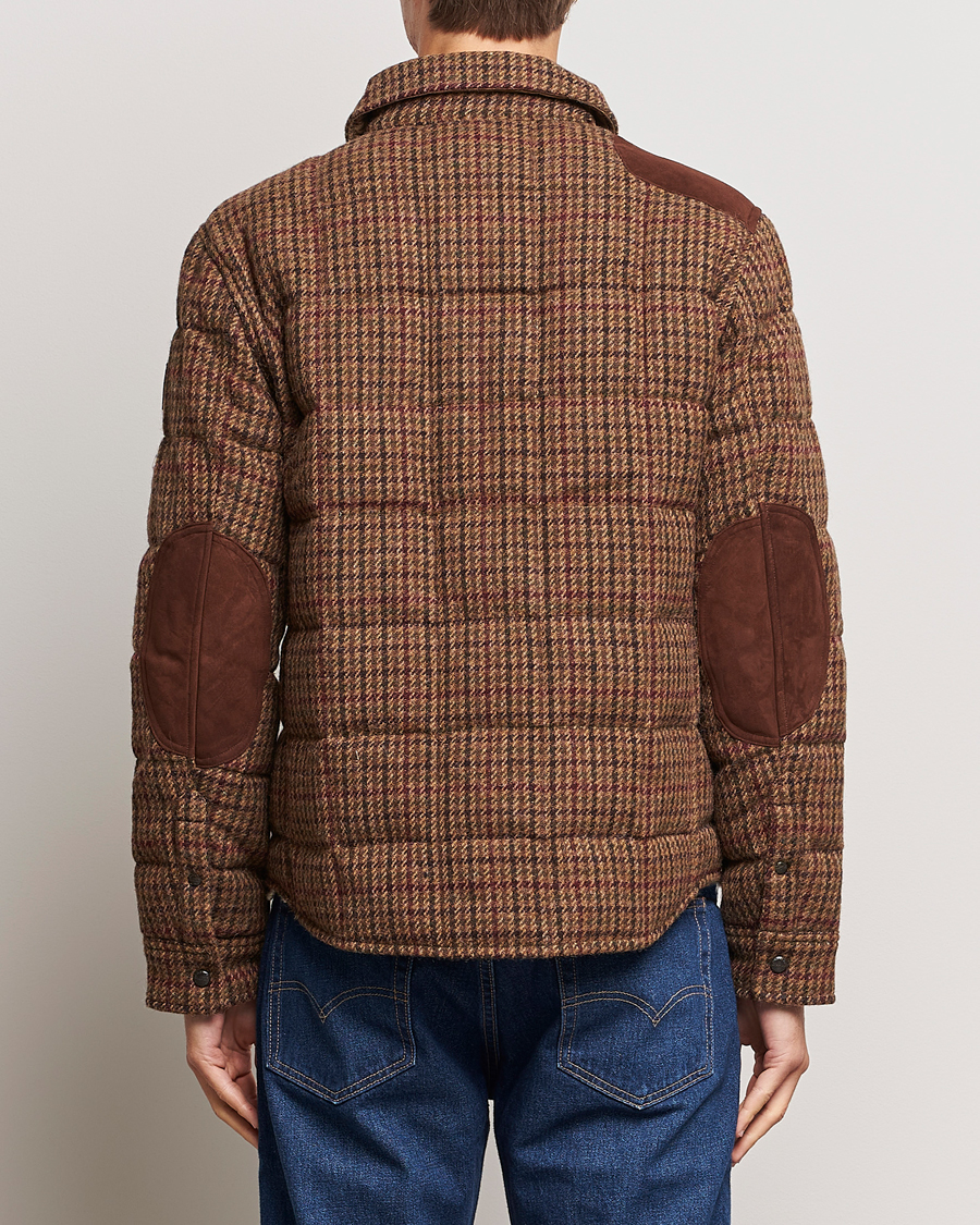 Heren | Jassen | Polo Ralph Lauren | Wool Checked Down Shirt Jacket Brown/Burgundy
