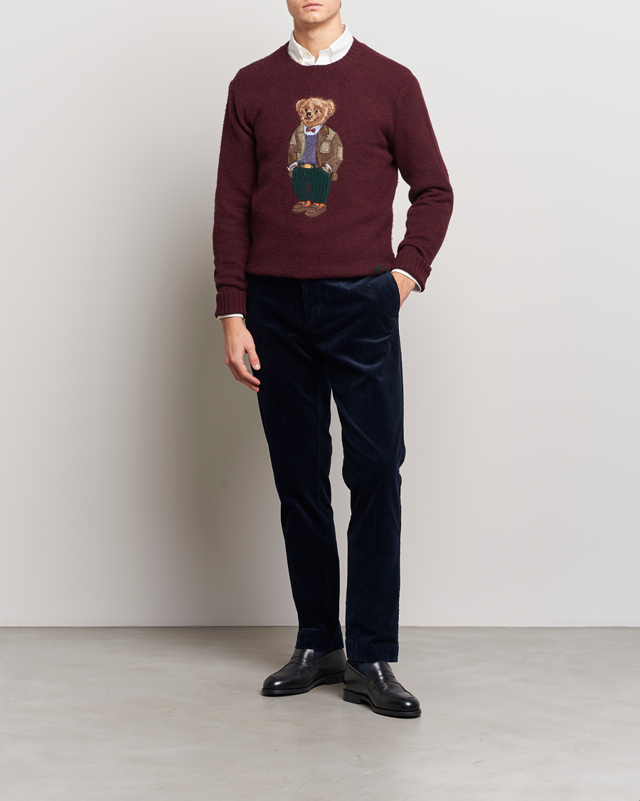 Heren | Broeken | Polo Ralph Lauren | Corduroy Pleated Trousers Aviator Navy