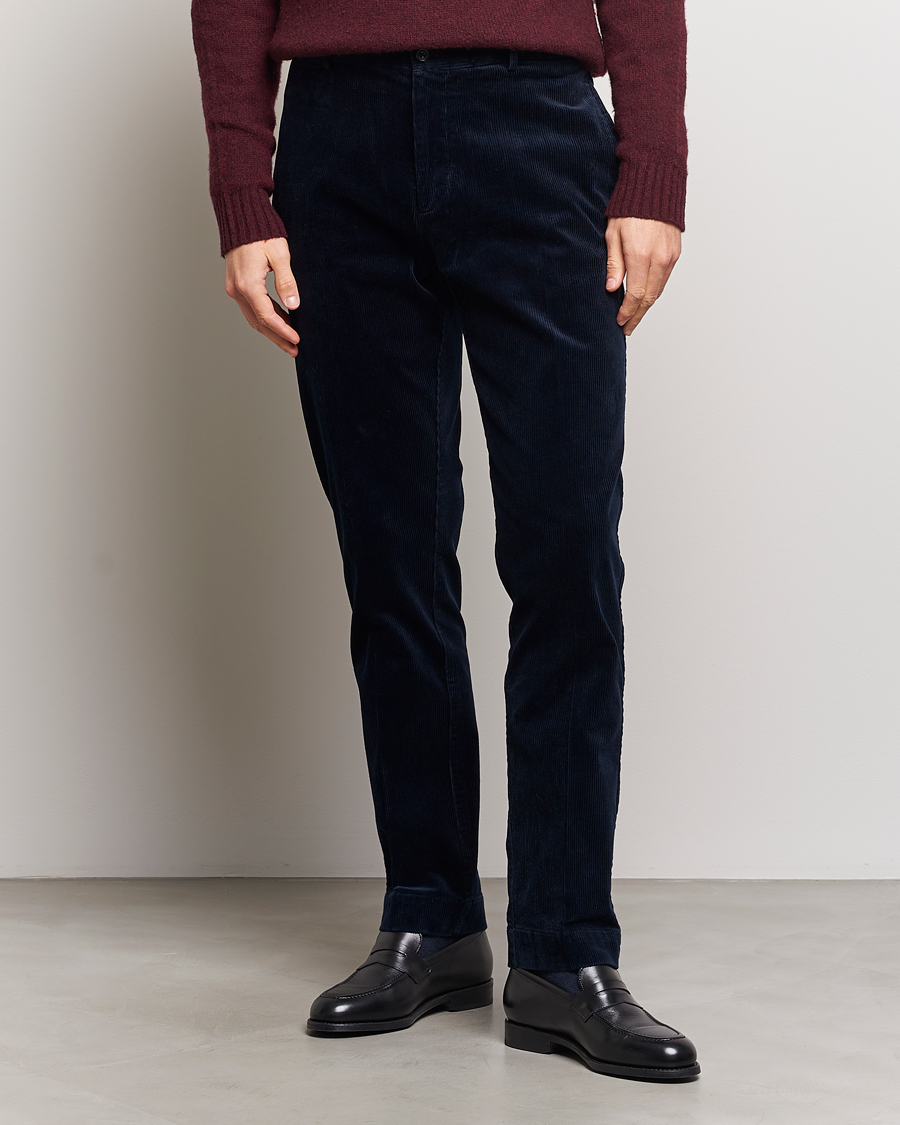 Heren | Broeken | Polo Ralph Lauren | Corduroy Pleated Trousers Aviator Navy