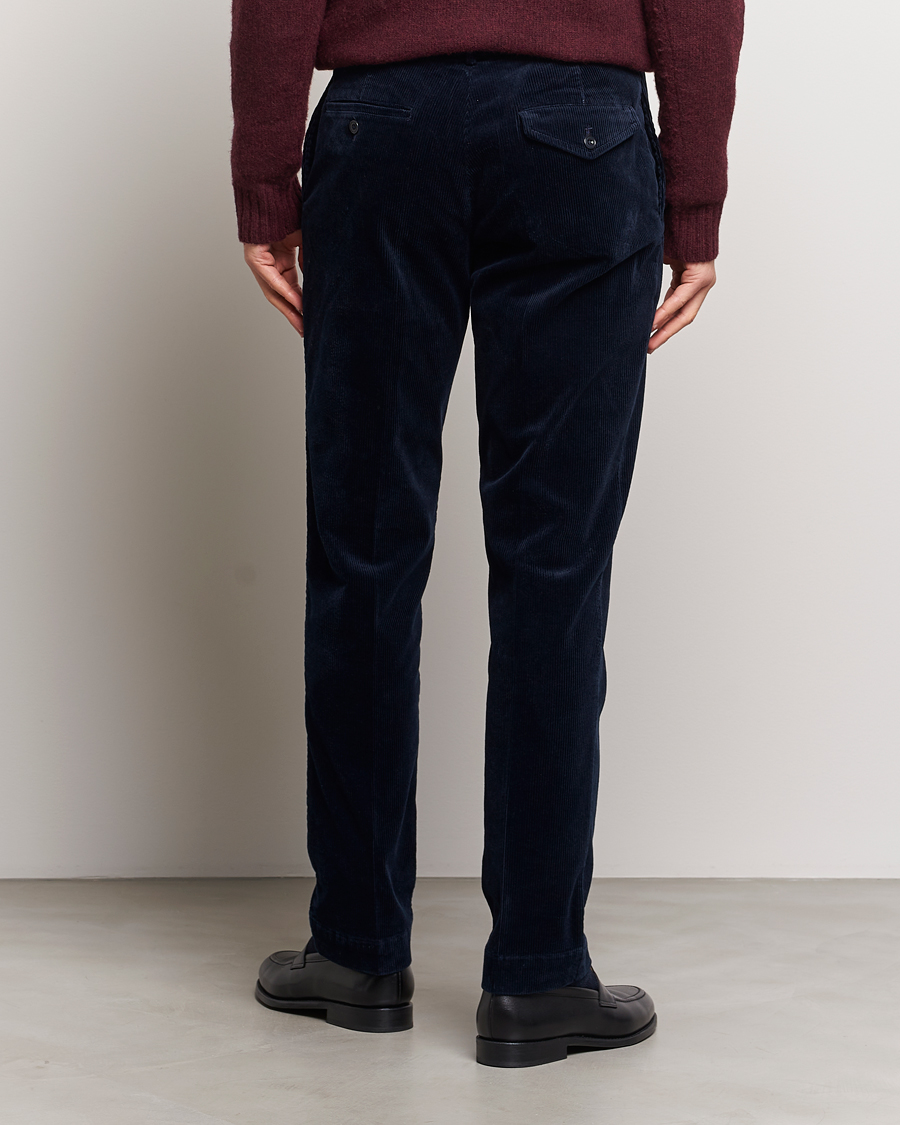 Heren | Broeken | Polo Ralph Lauren | Corduroy Pleated Trousers Aviator Navy
