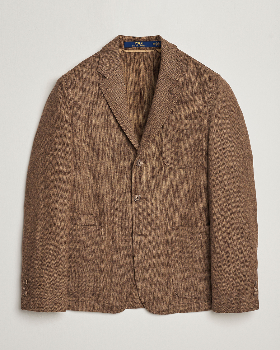 Heren | Blazers | Polo Ralph Lauren | Classic Herringbone Sportcoat Brown/Tan