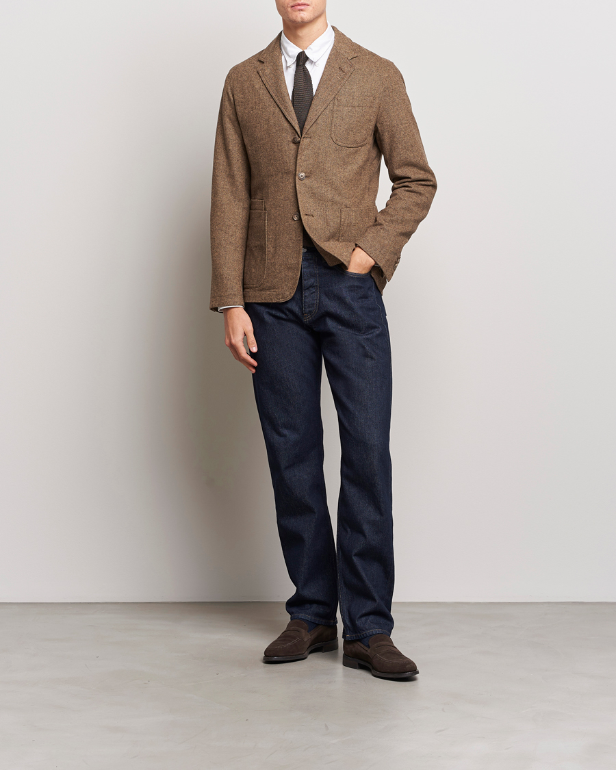 Heren | Blazers | Polo Ralph Lauren | Classic Herringbone Sportcoat Brown/Tan