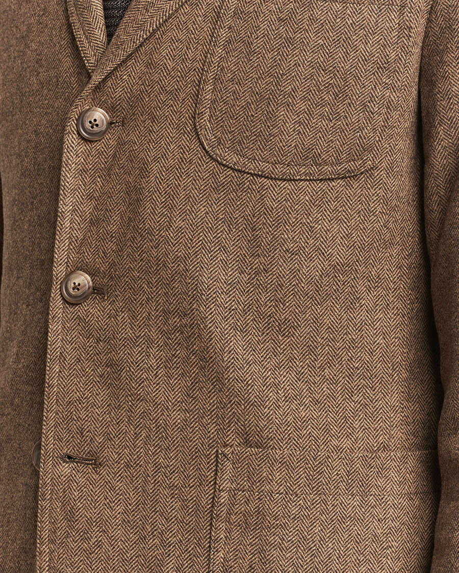 Heren | Blazers | Polo Ralph Lauren | Classic Herringbone Sportcoat Brown/Tan