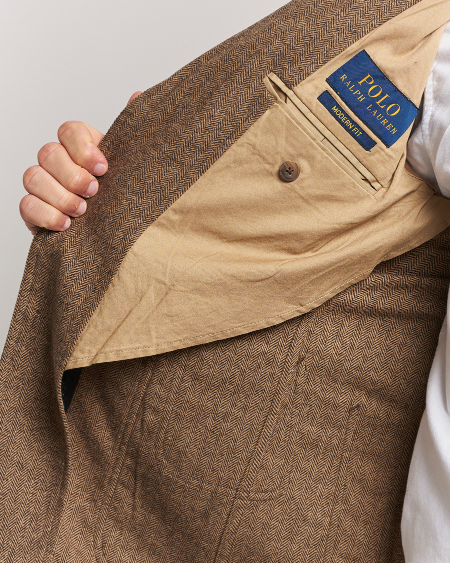 Heren | Blazers | Polo Ralph Lauren | Classic Herringbone Sportcoat Brown/Tan