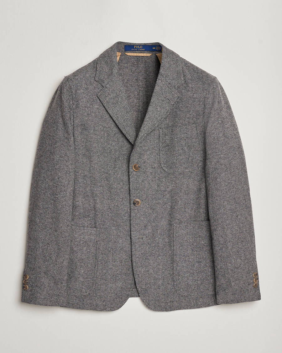 Homme | Blazers | Polo Ralph Lauren | Classic Herringbone Sportcoat Black/Cream