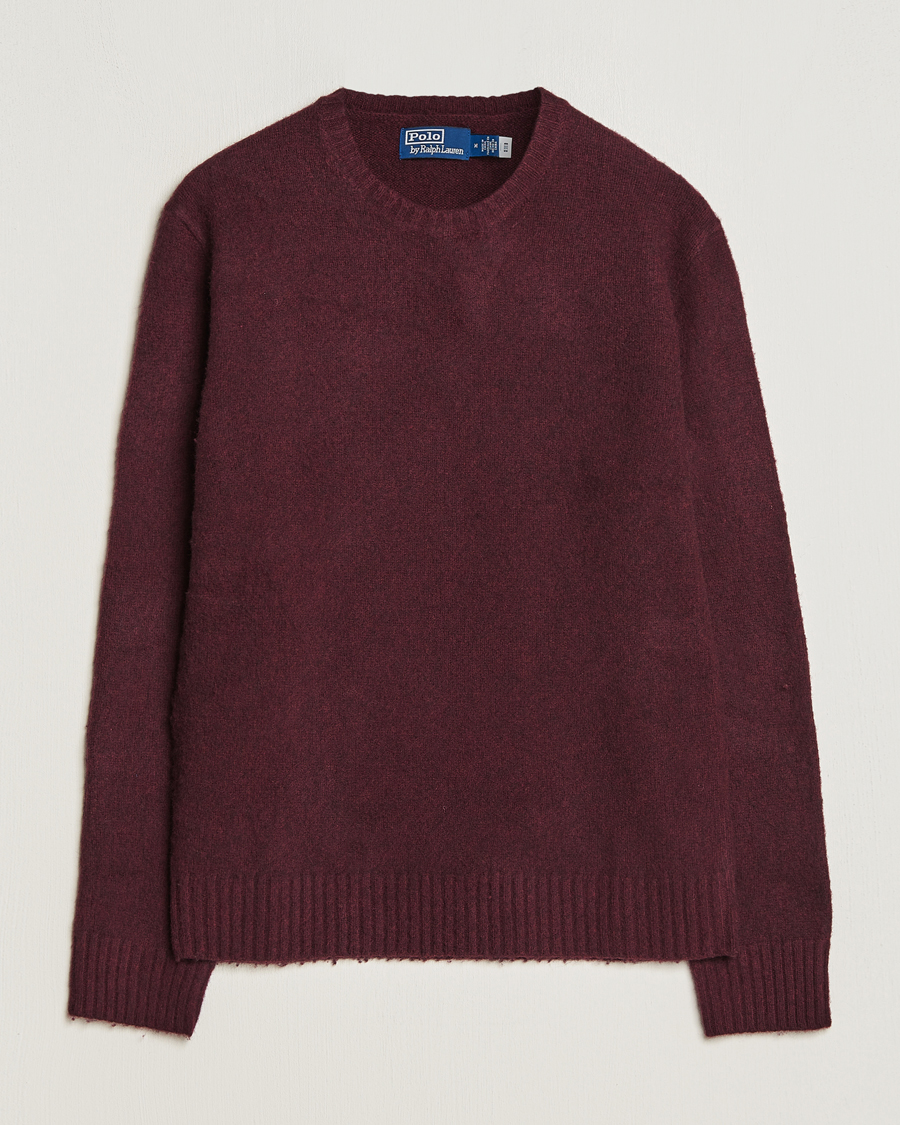 Heren | Truien | Polo Ralph Lauren | Wool/Cashmere Patch Crew Neck Wine Heather
