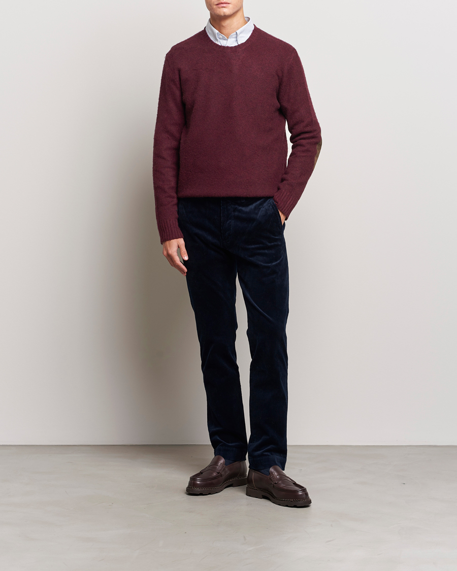 Heren | Truien | Polo Ralph Lauren | Wool/Cashmere Patch Crew Neck Wine Heather