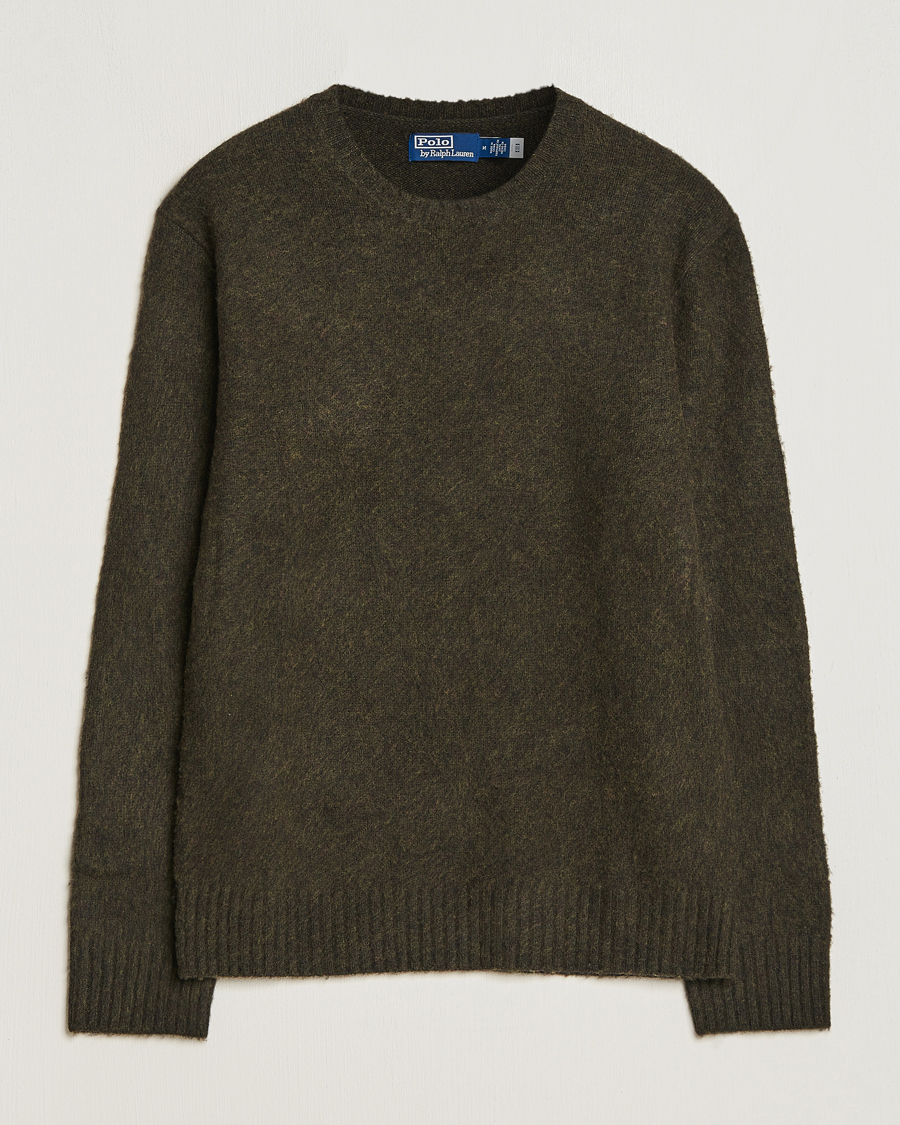 Homme | Pulls Et Tricots | Polo Ralph Lauren | Wool/Cashmere Patch Crew Neck Dark Olive Heather