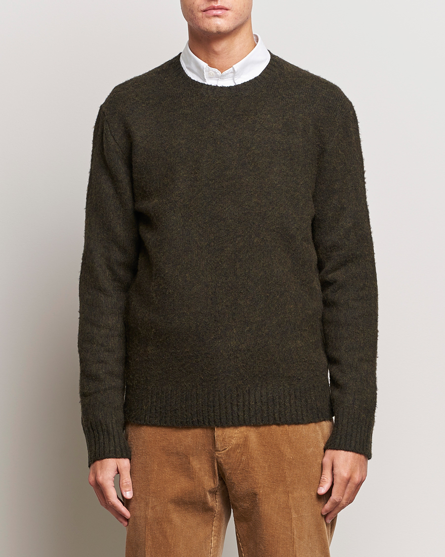 Homme | Pulls Et Tricots | Polo Ralph Lauren | Wool/Cashmere Patch Crew Neck Dark Olive Heather