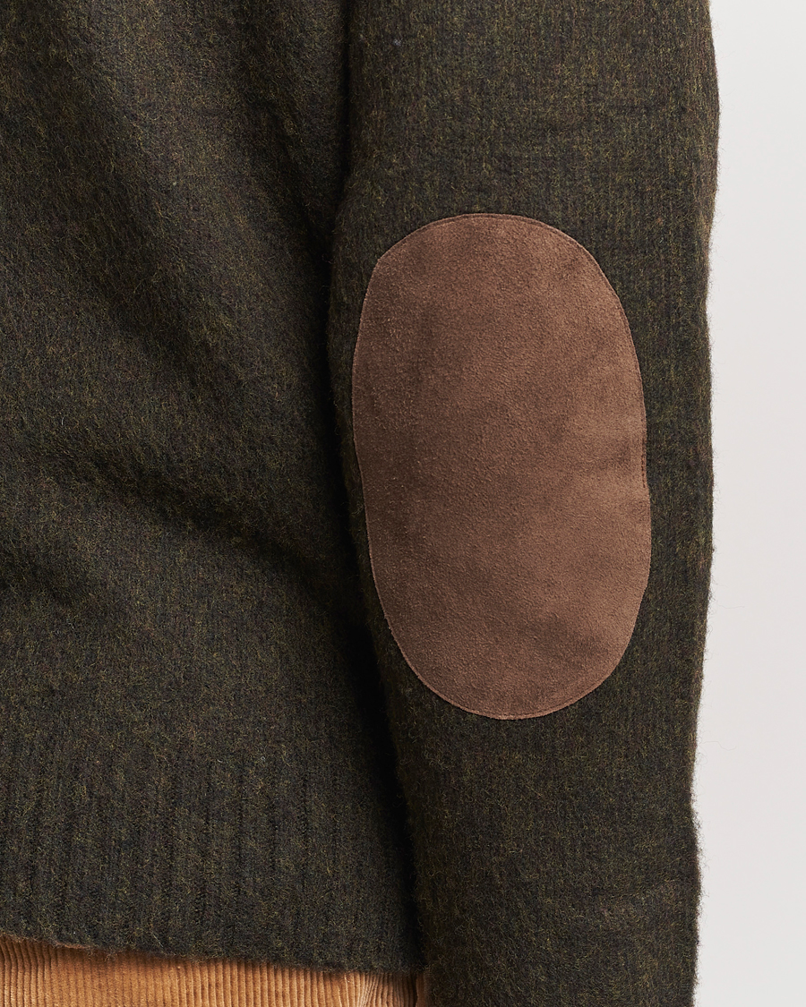 Homme | Pulls Et Tricots | Polo Ralph Lauren | Wool/Cashmere Patch Crew Neck Dark Olive Heather