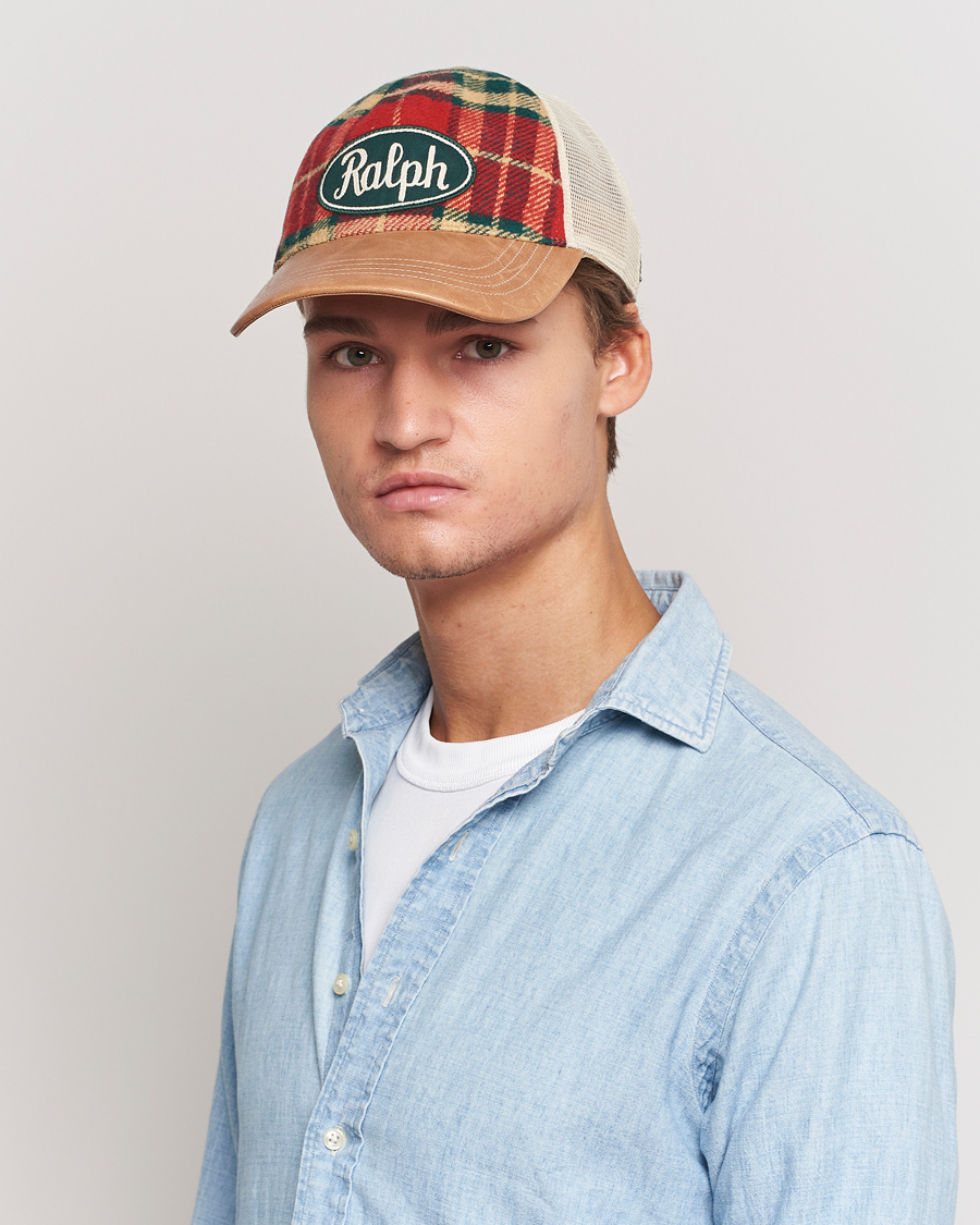 Homme | Polo Ralph Lauren Flannel Ralph Cap Red/Black Multi | Polo Ralph Lauren | Flannel Ralph Cap Red/Black Multi