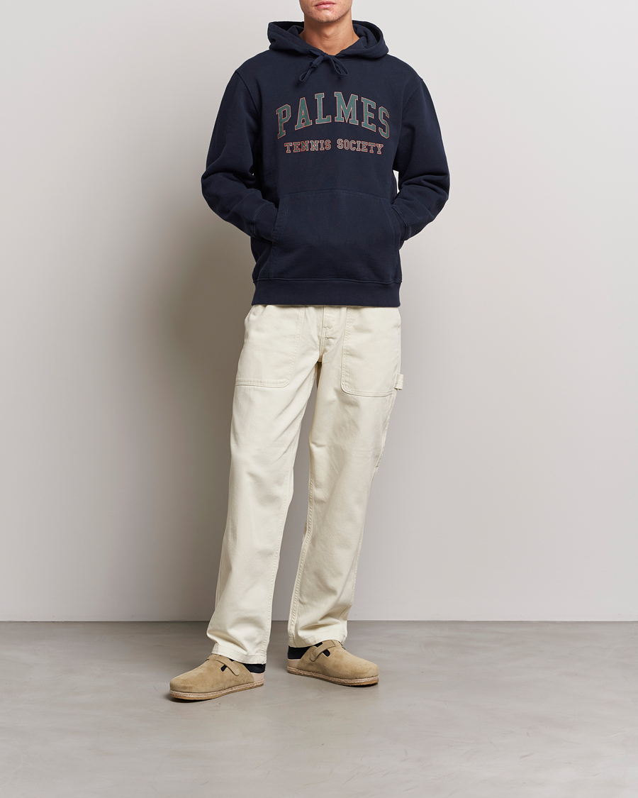 Heren | Truien | Palmes | Mats Hooded Sweatshirt Navy