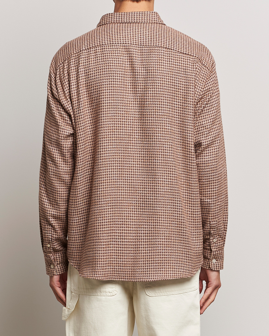 Heren | Overhemden | Palmes | Cyrus Houndstooth Cotton Shirt Brown