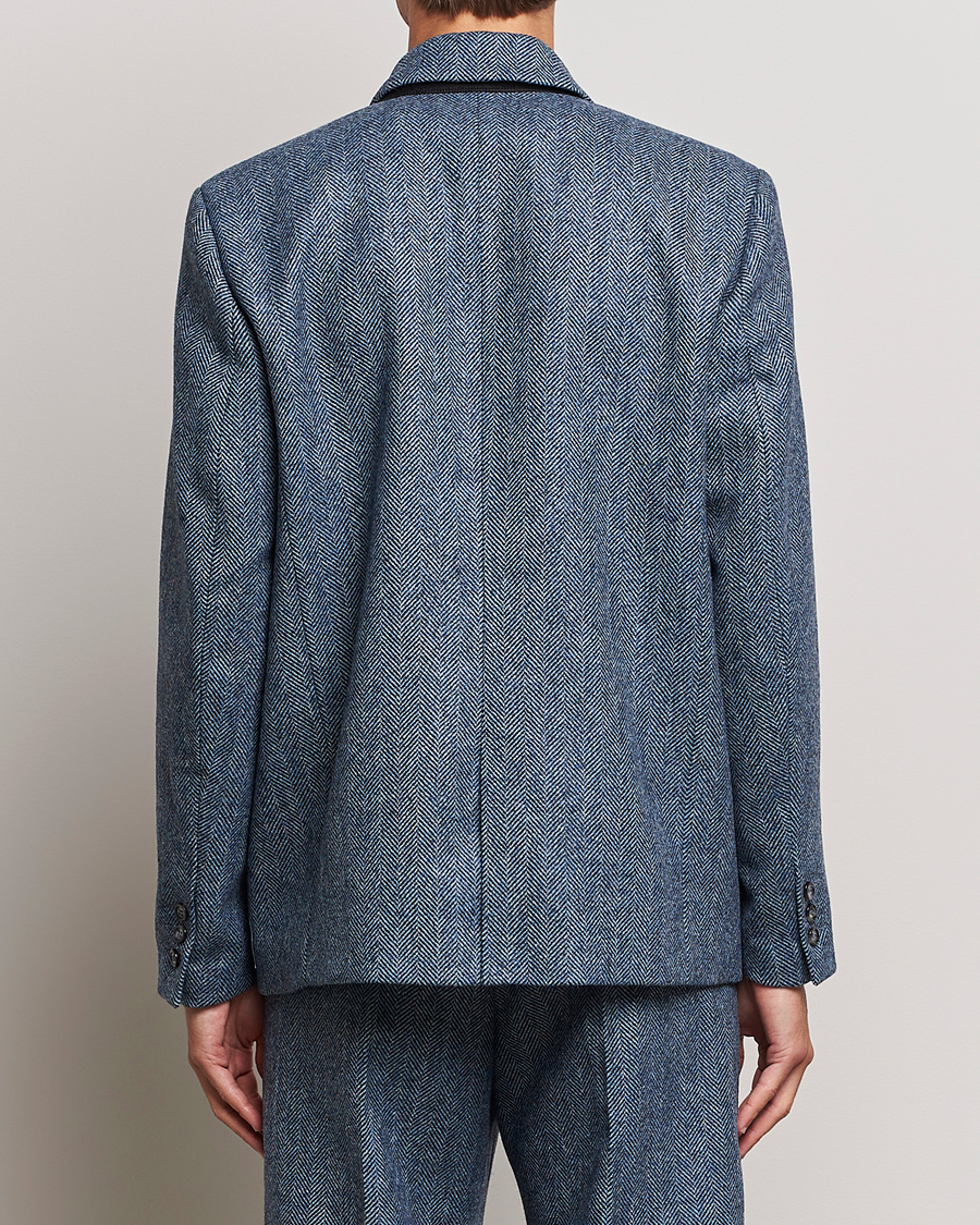 Heren | Blazers | Palmes | Double Blaze Tweed Sport Coat Navy Herringbone
