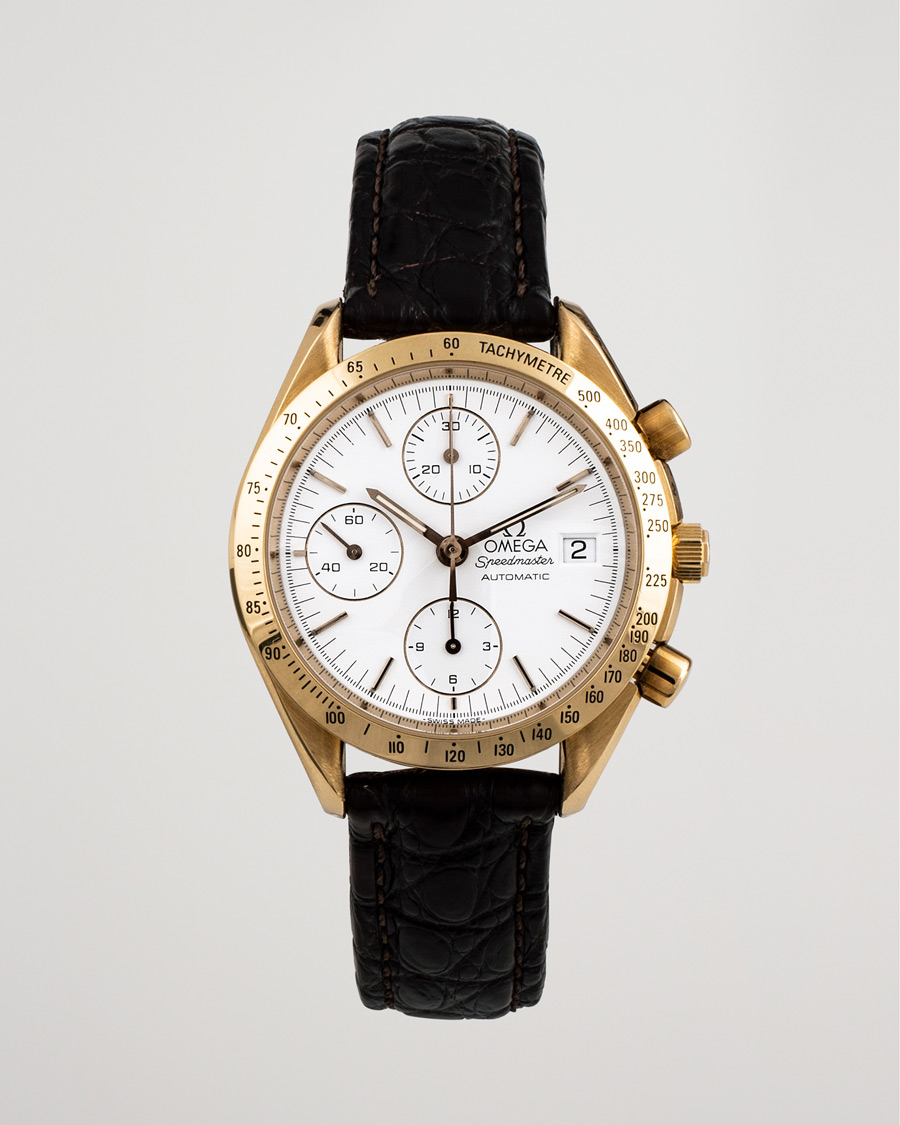 Heren | Omega Pre-Owned Speedmaster Date 18K 3611.20.29 Steel White | Omega Pre-Owned | Speedmaster Date 18K 3611.20.29 Steel White