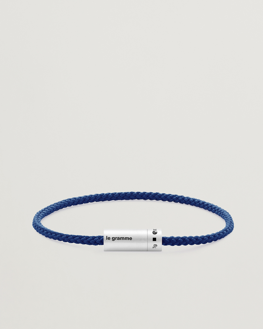 Heren | Sieraden | LE GRAMME | Nato Cable Bracelet Blue/Sterling Silver 7g