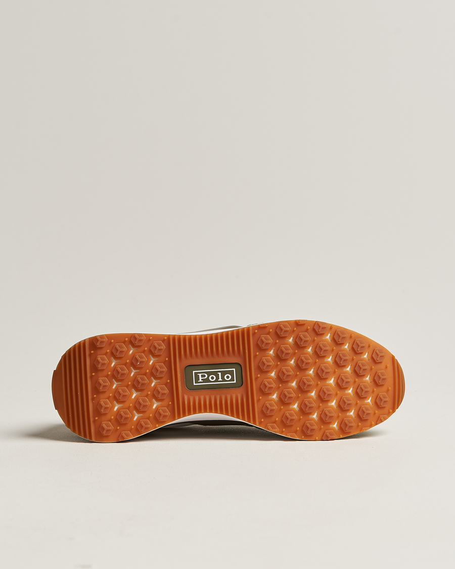 Homme | Polo Ralph Lauren Train 89 Running Sneaker White/Olive | Polo Ralph Lauren | Train 89 Running Sneaker White/Olive