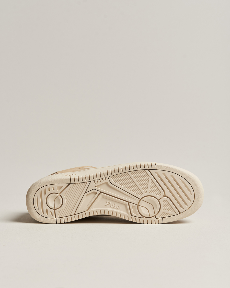 Heren | Polo Ralph Lauren Masters Court Suede Sneaker Bone/Ecru | Polo Ralph Lauren | Masters Court Suede Sneaker Bone/Ecru
