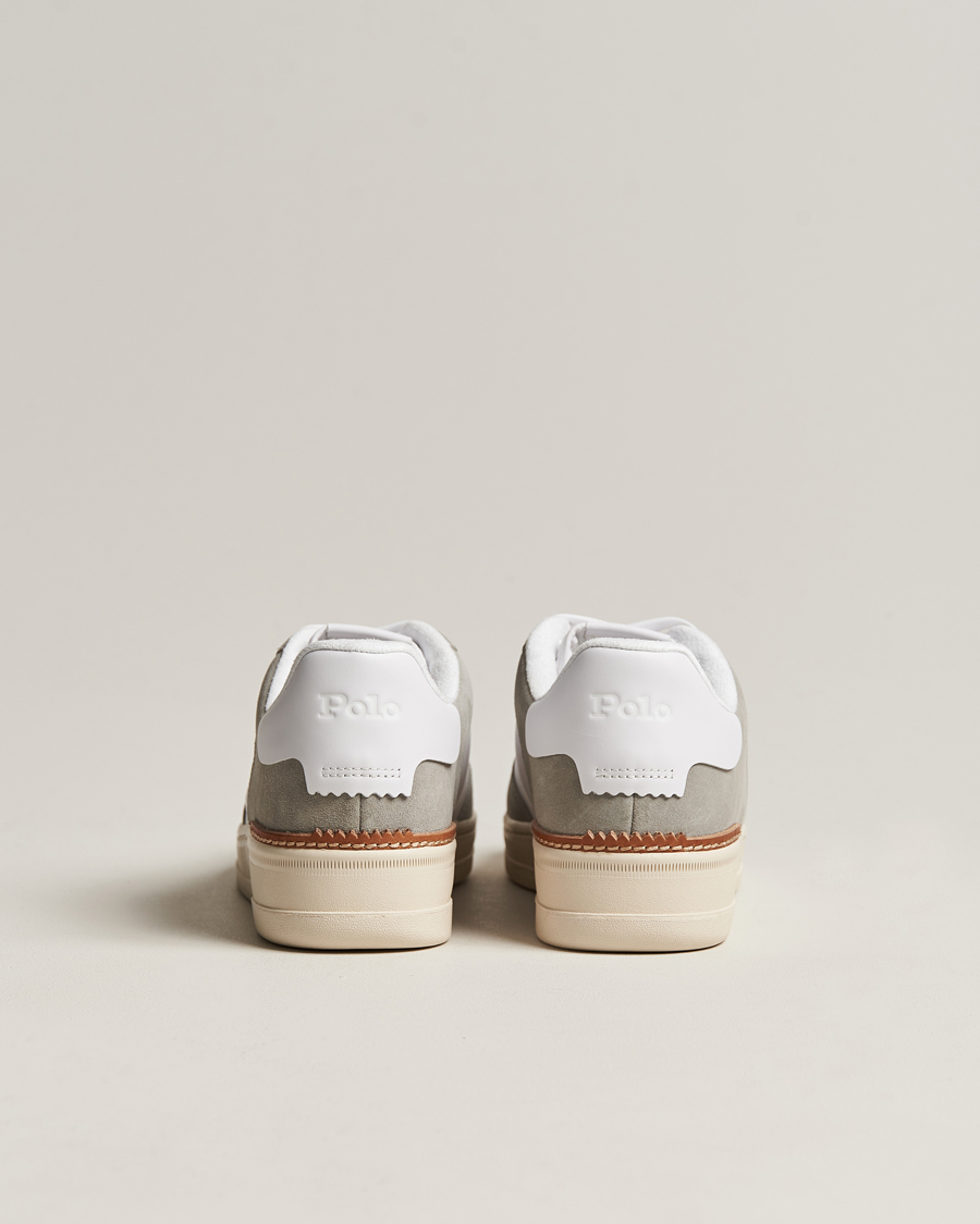 Homme | Polo Ralph Lauren Masters Court Suede Sneaker Grey/White | Polo Ralph Lauren | Masters Court Suede Sneaker Grey/White