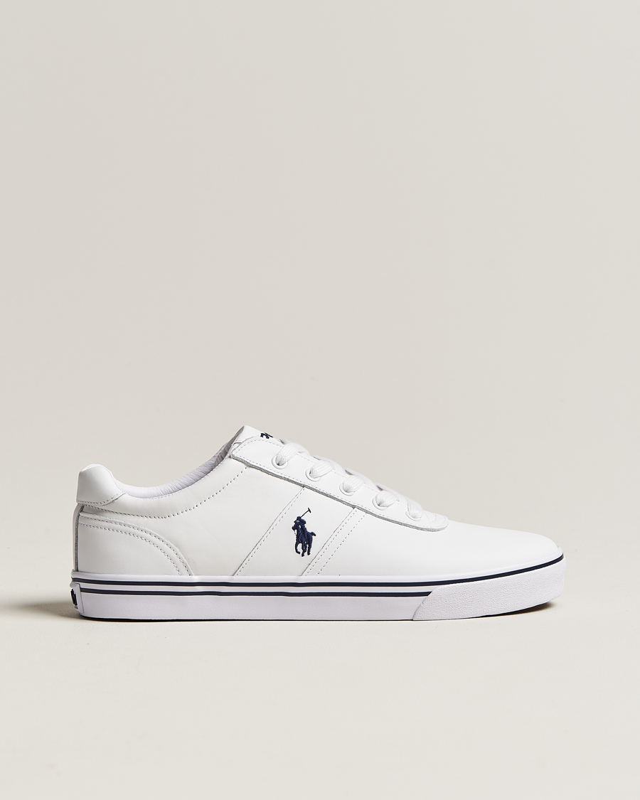 Homme | Polo Ralph Lauren Hanford Leather Sneaker Ceramic White | Polo Ralph Lauren | Hanford Leather Sneaker Ceramic White