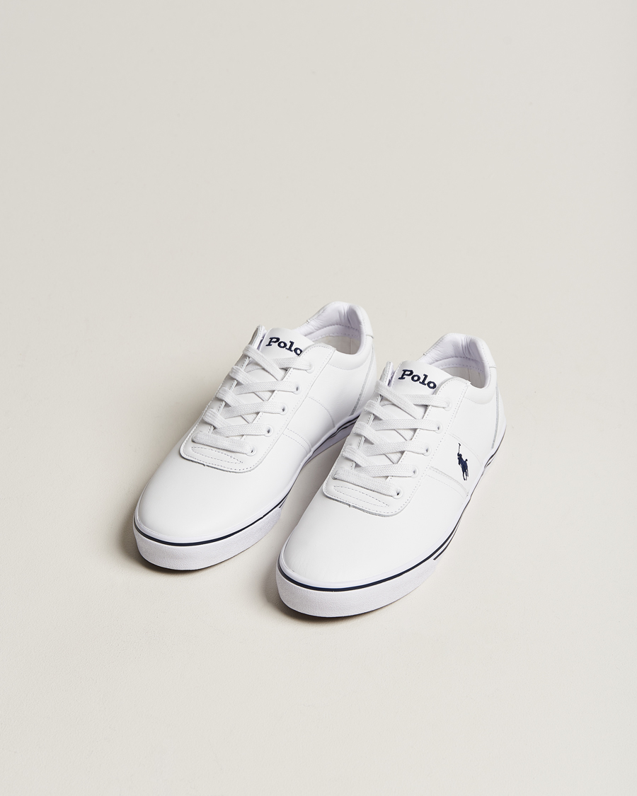 Homme | Polo Ralph Lauren Hanford Leather Sneaker Ceramic White | Polo Ralph Lauren | Hanford Leather Sneaker Ceramic White