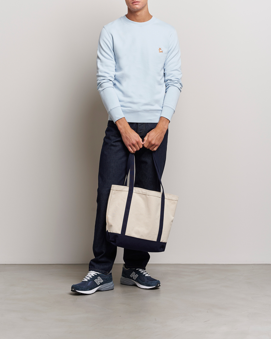 Homme | Pulls Et Tricots | Maison Kitsuné | Chillax Crew Neck Sweatshirt Sky Blue
