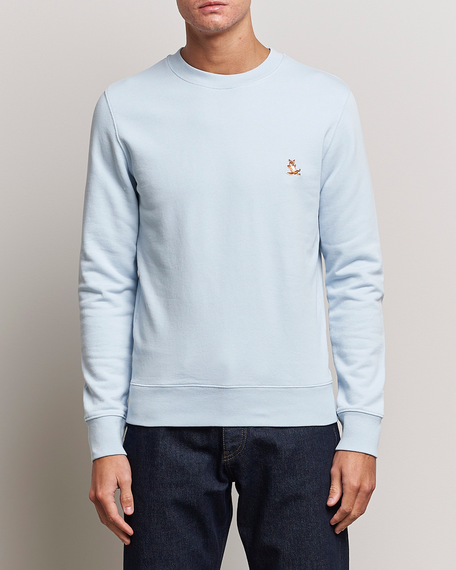Homme | Pulls Et Tricots | Maison Kitsuné | Chillax Crew Neck Sweatshirt Sky Blue