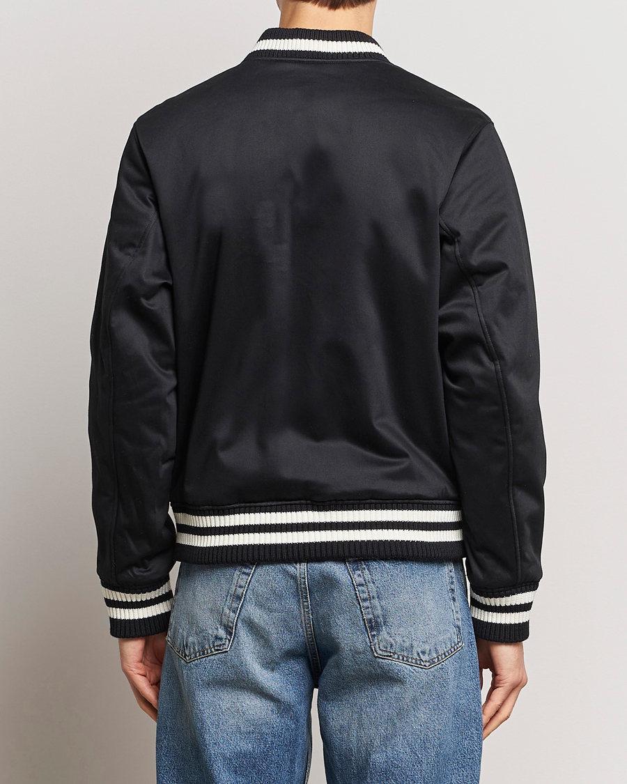 Homme | Manteaux Et Vestes | Maison Kitsuné | Grey Fox Teddy Varsity Jacket Black