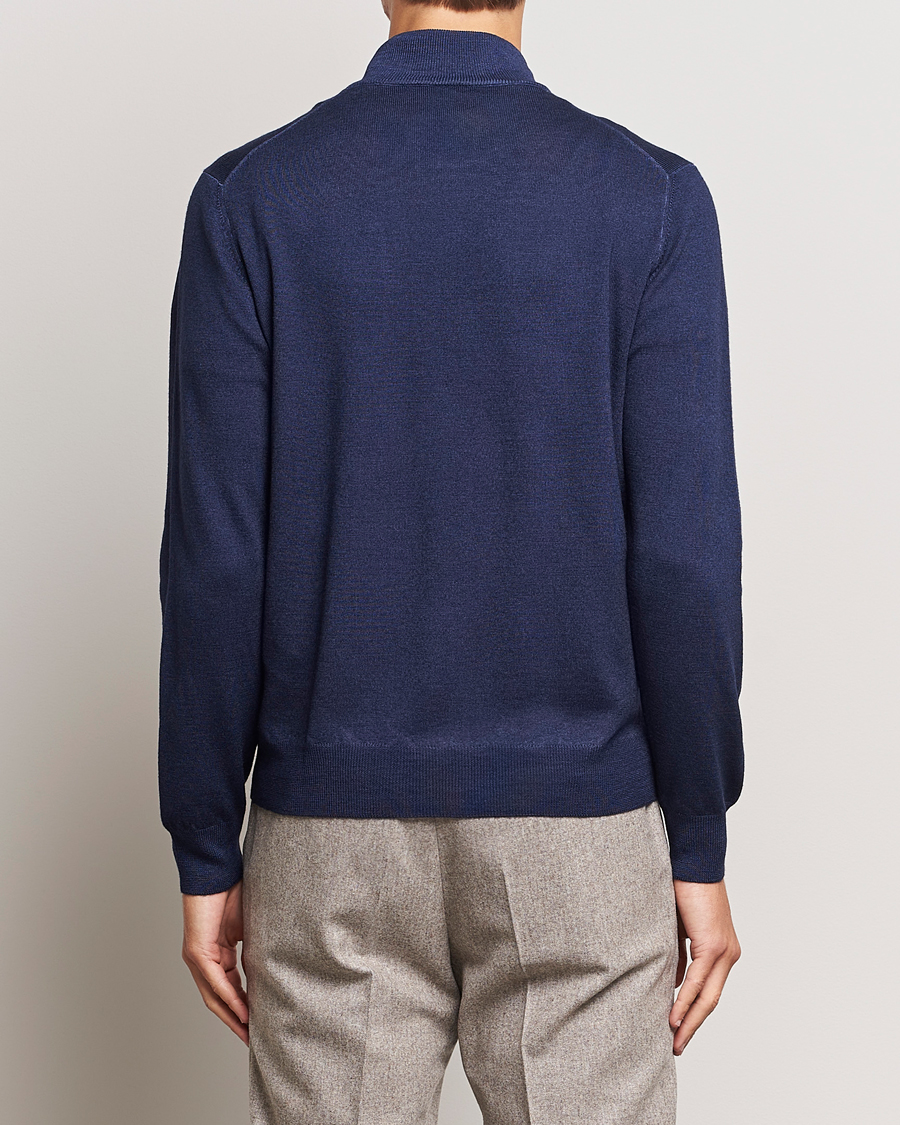 Homme | Pulls Et Tricots | Gran Sasso | Vintage Merino Fashion Fit Full Zip Navy