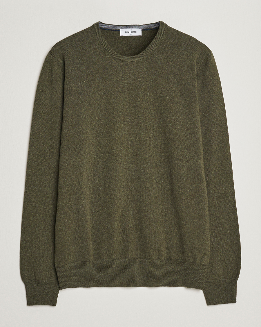 Homme | Pulls Et Tricots | Gran Sasso | Wool/Cashmere Crew Neck Olive Green