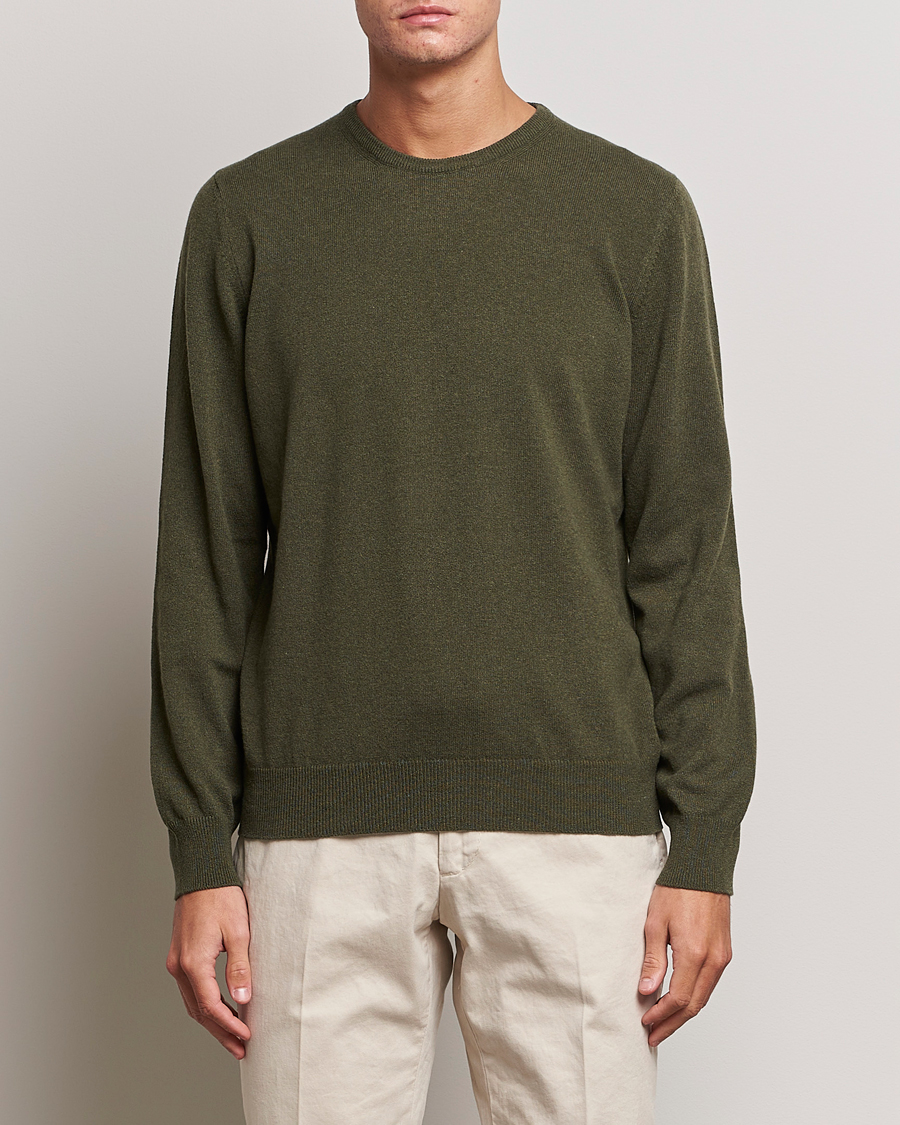 Homme | Pulls Et Tricots | Gran Sasso | Wool/Cashmere Crew Neck Olive Green