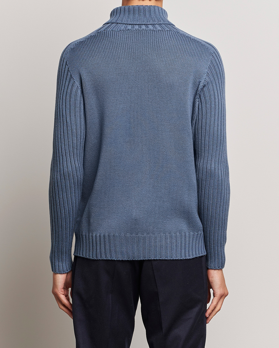 Homme | Pulls Et Tricots | Gran Sasso | Rainwool Rollneck Dusty Blue