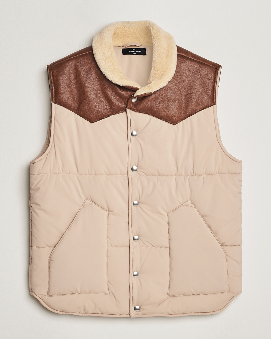 Homme | Manteaux Et Vestes | Gran Sasso | Aspen Padded Vest Beige/Brown