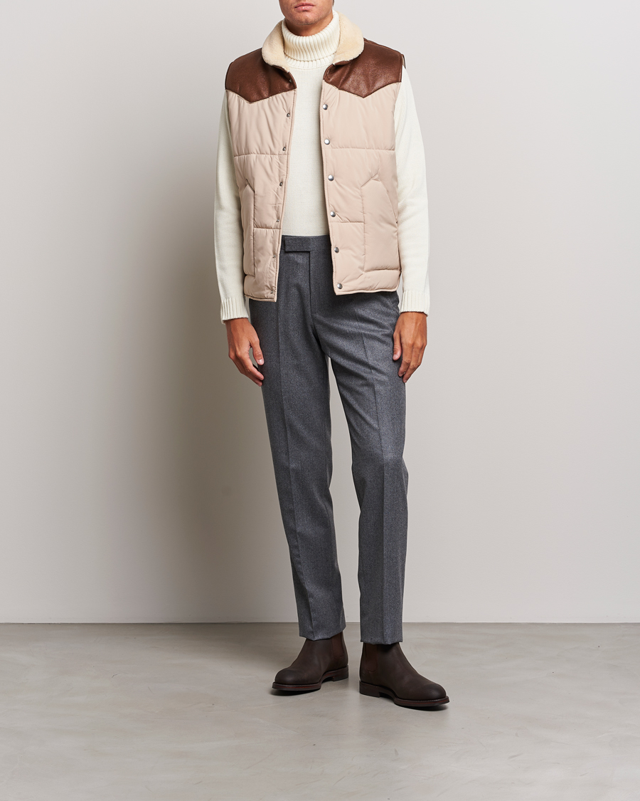 Homme | Manteaux Et Vestes | Gran Sasso | Aspen Padded Vest Beige/Brown