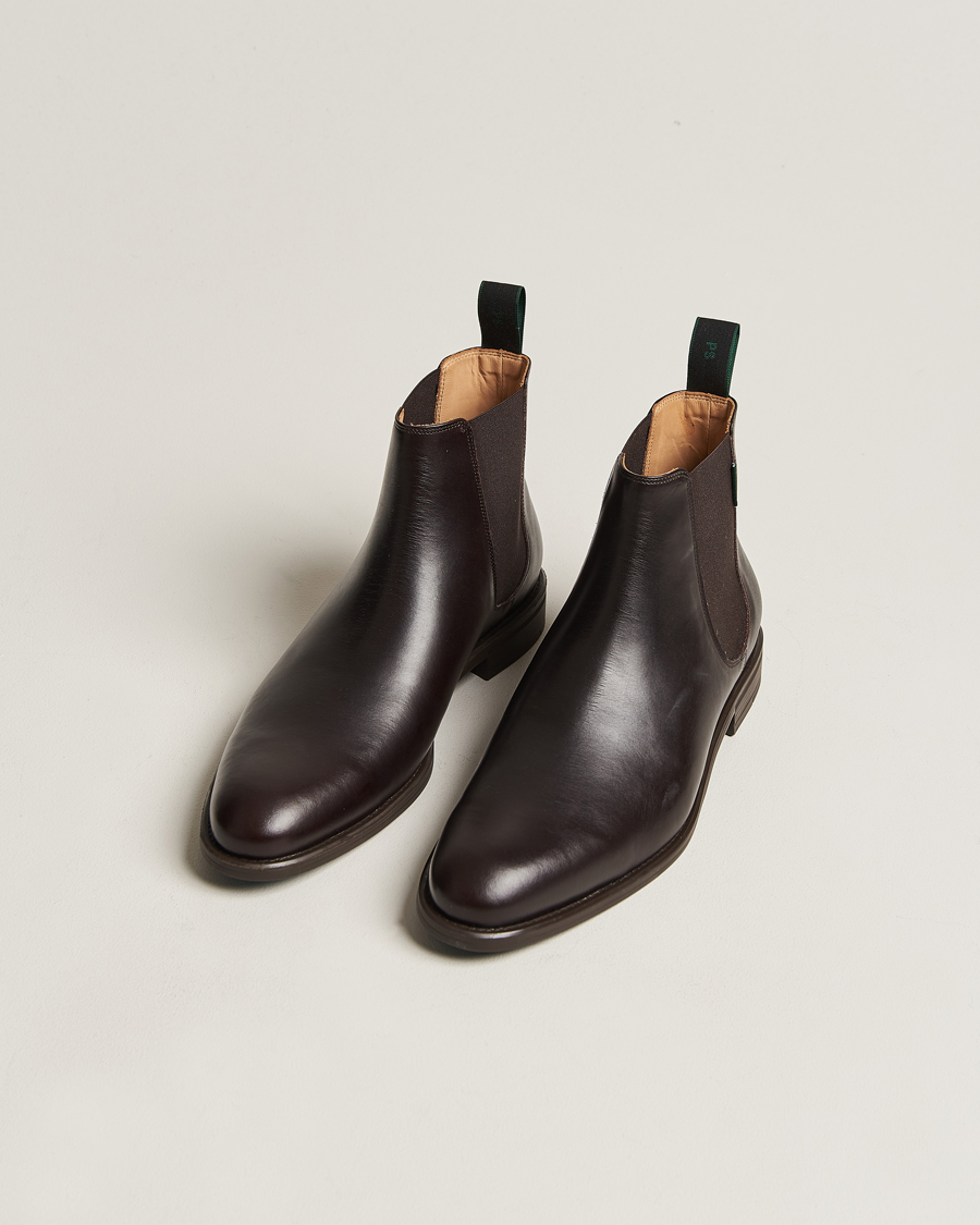 Heren | PS Paul Smith Cedric Leather Chelsea Boot Dark Brown | PS Paul Smith | Cedric Leather Chelsea Boot Dark Brown