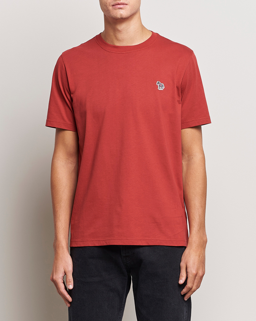Heren | T-shirts | PS Paul Smith | Organic Cotton Zebra T-Shirt Dark Red