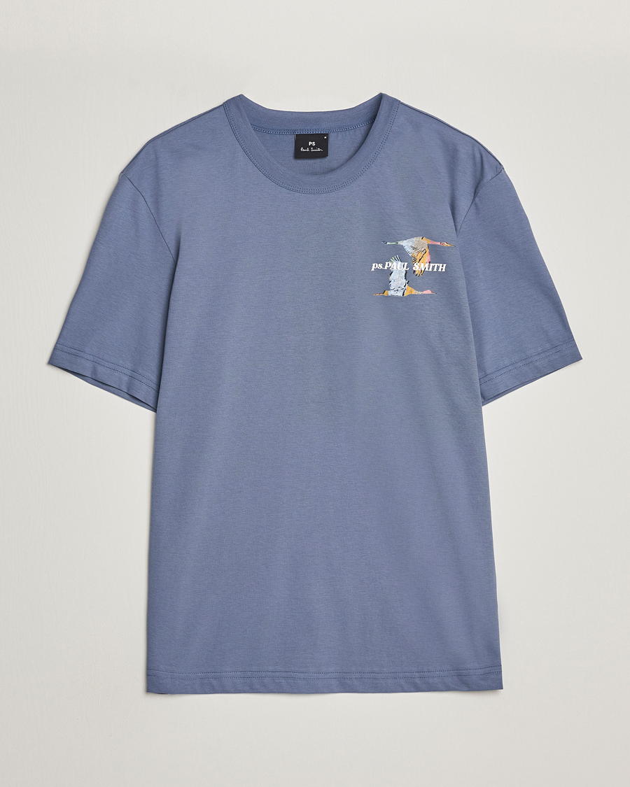 Homme | T-shirts | PS Paul Smith | Flying Bird Crew Neck T-Shirt Washed Blue