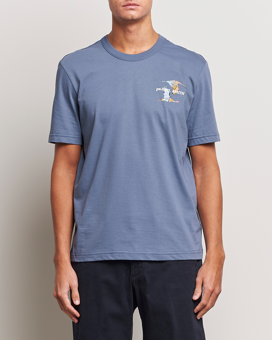 Homme | T-shirts | PS Paul Smith | Flying Bird Crew Neck T-Shirt Washed Blue