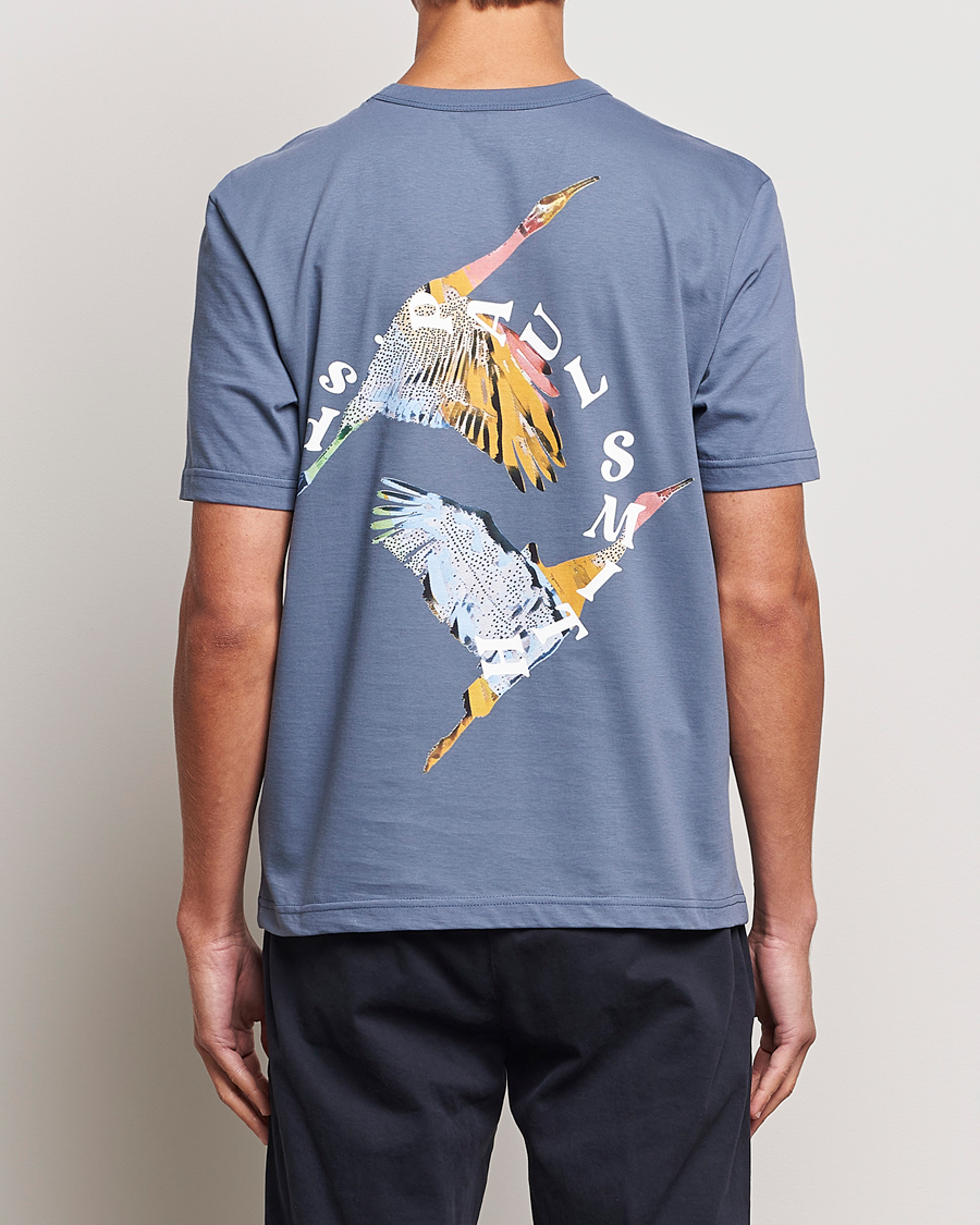 Homme | T-shirts | PS Paul Smith | Flying Bird Crew Neck T-Shirt Washed Blue