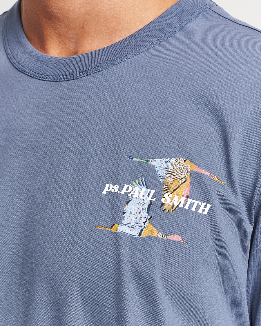 Homme | T-shirts | PS Paul Smith | Flying Bird Crew Neck T-Shirt Washed Blue