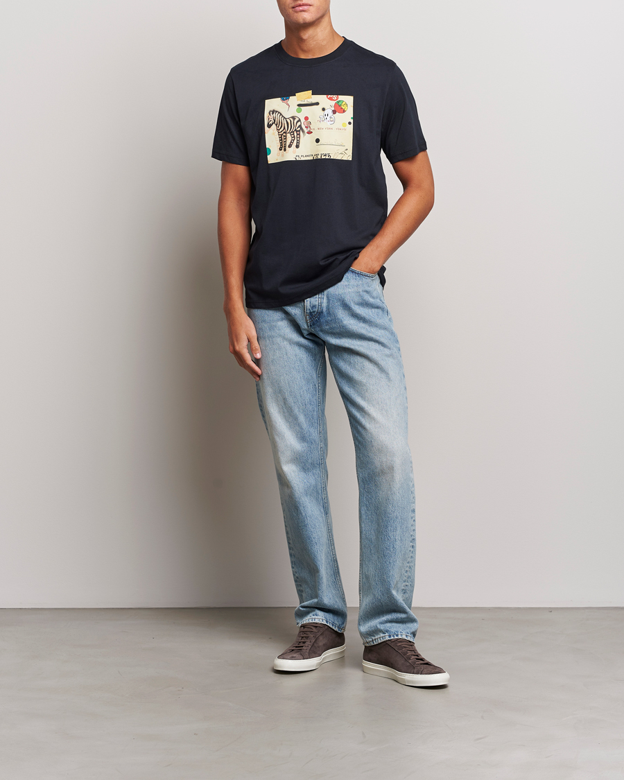 Homme | T-shirts | PS Paul Smith | Zebra Card Crew Neck T-Shirt Navy