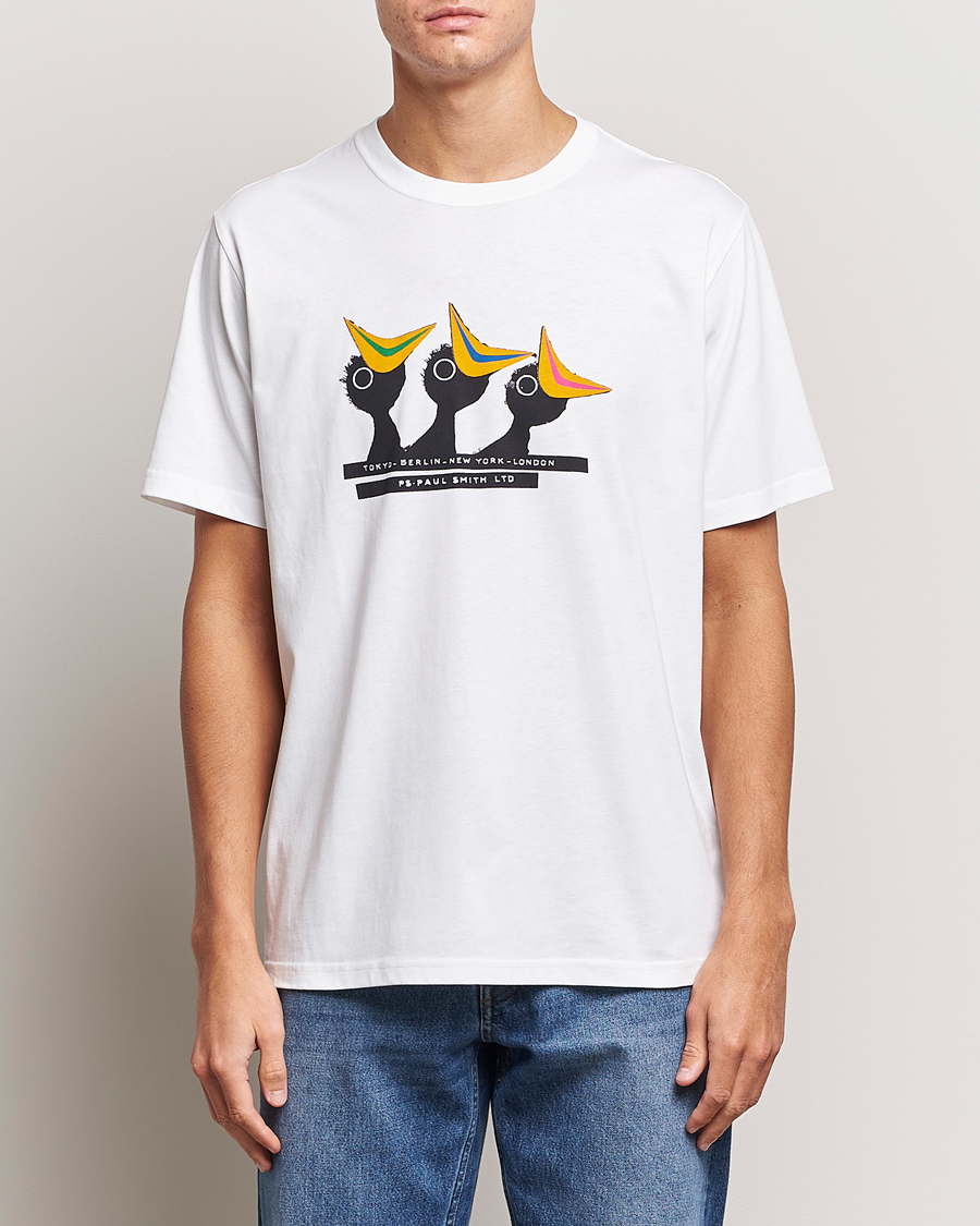 Heren | T-shirts | PS Paul Smith | Birds Crew Neck T-Shirt White