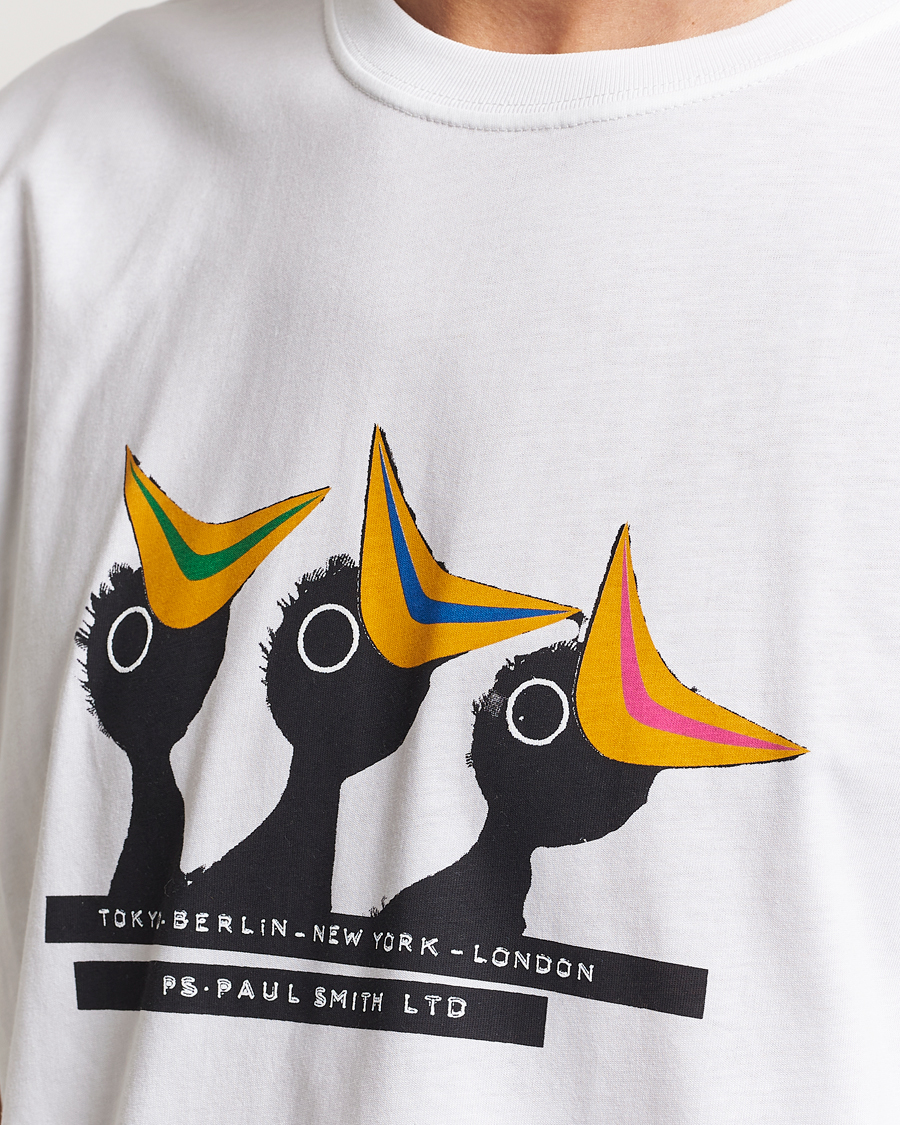 Heren | T-shirts | PS Paul Smith | Birds Crew Neck T-Shirt White