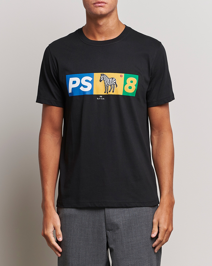 Homme | T-shirts | PS Paul Smith | PS8 Zebra Crew Neck T-Shirt Black